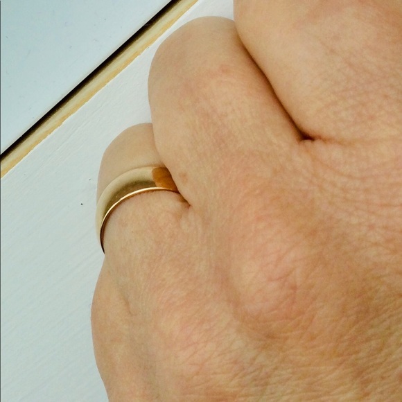 14KT Sold Rose Gold Vintage “cigar band” style ring - substantial in weight EUC - Picture 7 of 8